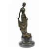 Image 7 : Young Flapper Bronze Sculpture on Marble Base Statue