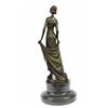 Image 8 : Young Flapper Bronze Sculpture on Marble Base Statue
