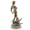 Image 8 : Youth and Leopard Bronze Sculpture