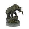Image 1 : Bear With Catch of The Day Bronze Sculpture