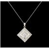 Image 1 : 1.33 ctw Diamond Pendant with Chain - 14KT White Gold