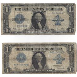 1923 $1 Large Silver Certificate Speelman / White Notes Lot of 2