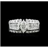 Image 2 : 1.64 ctw Diamond Ring - 14KT White Gold