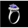 Image 3 : 2.70 ctw Tanzanite and Diamond Ring - 14KT White Gold