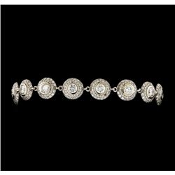 7.38 ctw Diamond Bracelet - 14KT White Gold