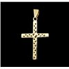 Image 2 : 1.00 ctw Diamond Cross Pendant - 14KT Yellow Gold