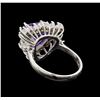 Image 3 : 14KT White Gold 3.67 ctw Tanzanite and Diamond Ring