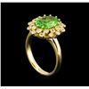 Image 4 : 2.88 ctw Tsavorite and Diamond Ring - 14KT Yellow Gold