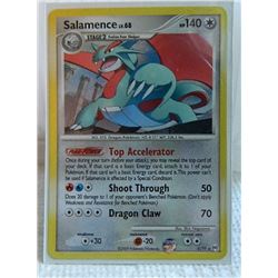 POKEMON COLLECTOR CARD IN PROTECTIVE SLEEVE - SALAMENCE LV.68 HOLO - 8/99