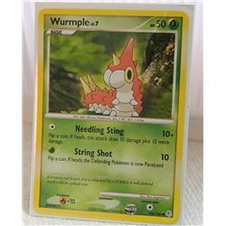 POKEMON COLLECTOR CARD IN PROTECTIVE SLEEVE - WURMPLE LV.7 - 104/130