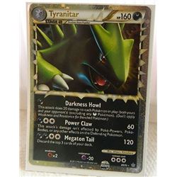 POKEMON COLLECTOR CARD IN PROTECTIVE SLEEVE - TYRANITAR STAGE 2 HOLO - 88/95