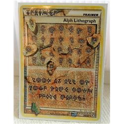 POKEMON COLLECTOR CARD IN PROTECTIVE SLEEVE - TRAINER - ALPH LITHOGRAPH - FOUR - SECRET RARE