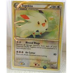 POKEMON COLLECTOR CARD IN PROTECTIVE SLEEVE - TOGEKISS STAGE 2 - 9/90