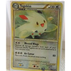 POKEMON COLLECTOR CARD IN PROTECTIVE SLEEVE - TOGEKISS STAGE 2 - 9/90