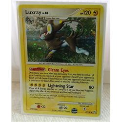 POKEMON COLLECTOR CARD IN PROTECTIVE SLEEVE - LUXRAY LV.48 HOLO RARE - 7/130