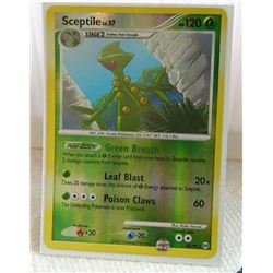POKEMON COLLECTOR CARD IN PROTECTIVE SLEEVE - SCEPTILE LV.57 HOLO - 30/99