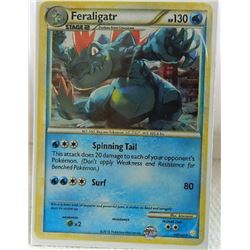 POKEMON COLLECTOR CARD IN PROTECTIVE SLEEVE - FERALIGATR STAGE 2 HOLO - 20/123