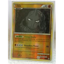 POKEMON COLLECTOR CARD IN PROTECTIVE SLEEVE - ONIX BASIC HOLO - 56/95