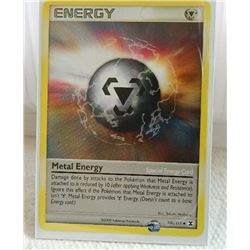 POKEMON COLLECTOR CARD IN PROTECTIVE SLEEVE - ENERGY - METAL - UNCOMMON - 100/111