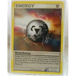 POKEMON COLLECTOR CARD IN PROTECTIVE SLEEVE - ENERGY - METAL - UNCOMMON - 120/123