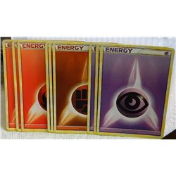 POKEMON COLLECTOR ENERGY CARDS - PSYCHIC(3) + FIGHTING(3) + FIRE(3) = 9 TTL