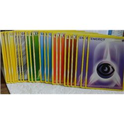 POKEMON COLLECTOR ENERGY CARDS - PSYCHIC(3) + FIGHTING(3) + FIRE(3) + WATER(3) + GRASS (3) + METAL(3