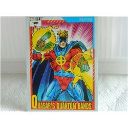 MARVEL COLLECTOR CARD IN CLEAR SLEEVE - 1991 IMPEL - NEAR MINT - #135 - QUASAR'S QUANTUM BANDS