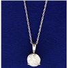 Image 1 : 1.28 carat Diamond Pendant with chain