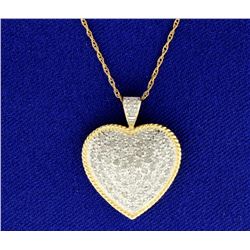 1 ct TW Diamond Heart Pendant