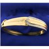 Image 2 : Diamond Bangle Bracelet in 14k Yellow Gold