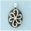 Image 1 : 1 ct TW Black & White Diamond Pendant