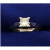 Image 1 : .8ct Princess Cut Solitaire Engagement Ring