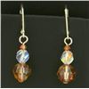Sterling Silver Dangle Crystal Bead Earrings