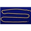 Image 1 : 30 1/2 Inch Rope Style Neck Chain