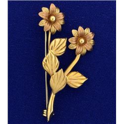 Italian Made Vintage Flower Pin