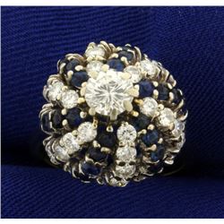 2 1/2ct TW Diamond and Sapphire Ring