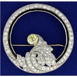 Antique Platinum Diamond Brooch Pin