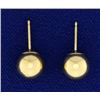 Image 1 : Ball Stud Gold Earrings