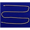 Image 1 : 24 1/2 Inch Rope Link Neck Chain in 14k Gold