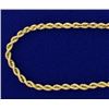 Image 2 : 24 1/2 Inch Rope Link Neck Chain in 14k Gold