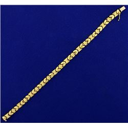 Designer 18k Gold Link Bracelet