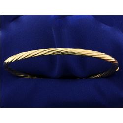 Italian Made Twisting Bangle Bracelet