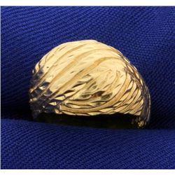 Beautiful Dome Style 14k Gold Ring