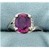 Image 1 : Pink Topaz and CZ Ring