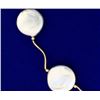 Image 2 : Natural Mother of Pearl Necklace in 14k Gold