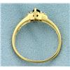 Image 3 : Natural Sapphire and Diamond Ring