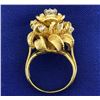 Image 3 : 2/3 ct TW Custom Made Ribbon Design Diamond Ring
