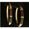 Image 2 : Large 14k Gold Hoop Earrings