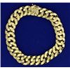 Image 2 : Italian Made Designer Circle Link 14k Gold Bracelet