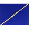 Image 3 : Italian Made Sapphire and Diamond Designer Bracelet in 14k Gold